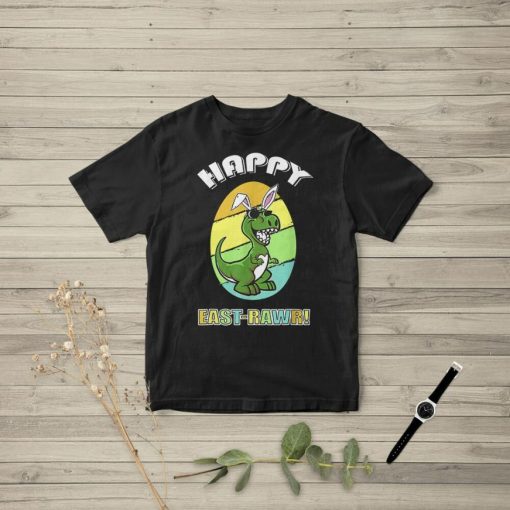 Happy Easter Day – Bunny Riding On T-Rex Dino T-Shirt