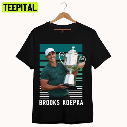 Holding Trophy Brooks Koepka Golf Legend Golf Tour 2022 Unisex T-Shirt