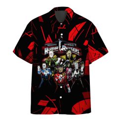 Horror Rangers 3d All Over Print Summer Button Design For Halloween Hawaii Shirt