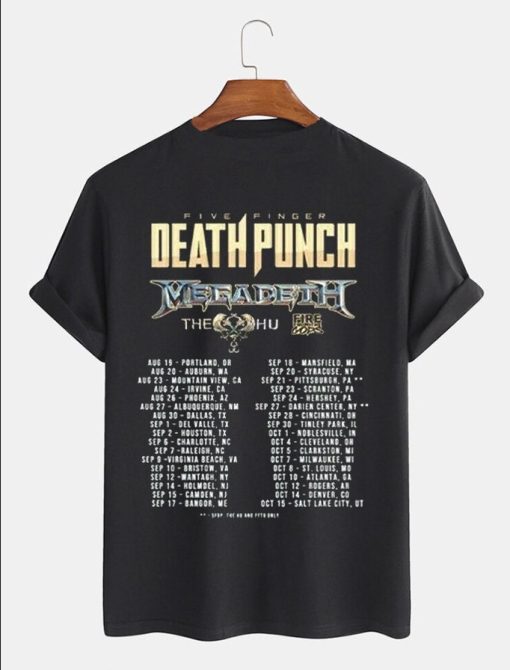 Hot Tour Megadeth Five Finger Death Punch Tour 2022 T-Shirt