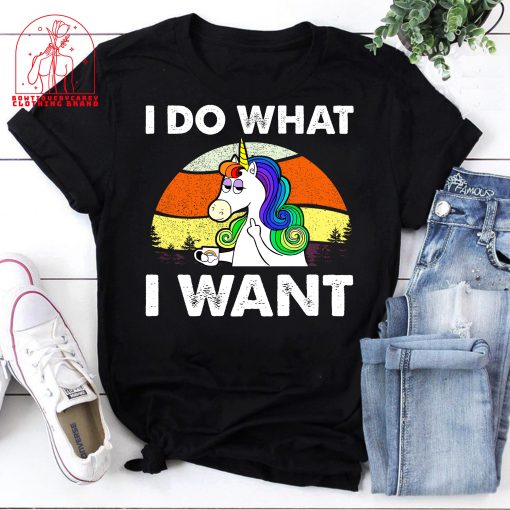 I Do What I Want Funny Unicorn Rainbow Lgbt Unisex T-Shirt