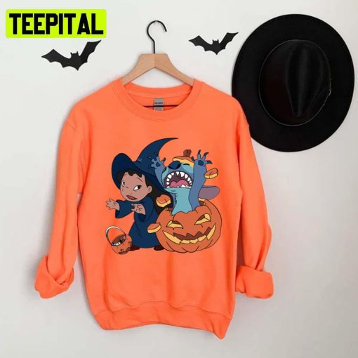 I Want Candy Pumpkin Stitch Surprise Design For Halloween Unisex T-Shirt