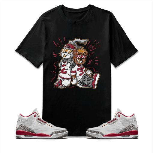 In Da Hood Match Jordan 3 Retro Cardinal Red Unisex T-Shirt