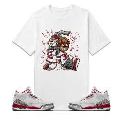 In Da Hood Match Jordan 3 Retro Cardinal Red Unisex T-Shirt