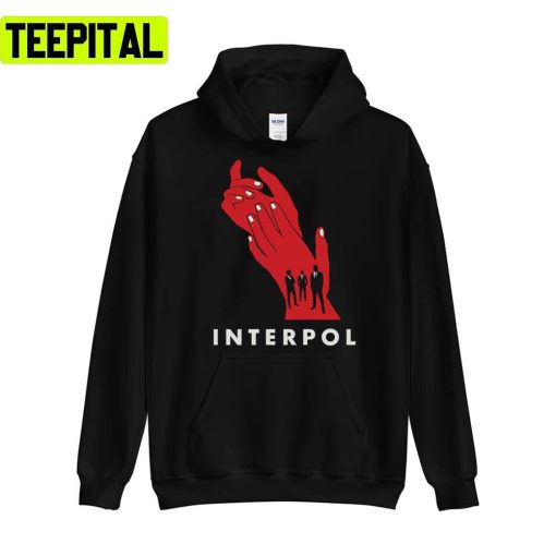 Interpol Hands Red Retro Rock Band Unisex T-Shirt