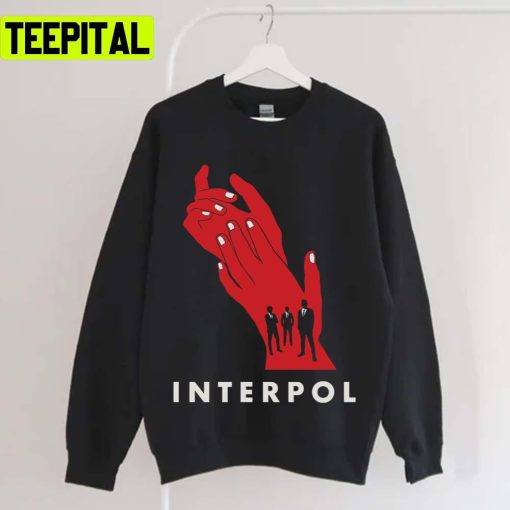 Interpol Hands Red Retro Rock Band Unisex T-Shirt