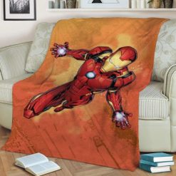 Iron Man Marvel Fleece Blanket Throw Blanket Gift 2