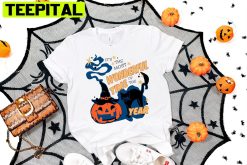 It’s The Most Wonderful Time Of The Year Halloween Black Cat Pumpkin Spooky Season Unisex T-Shirt