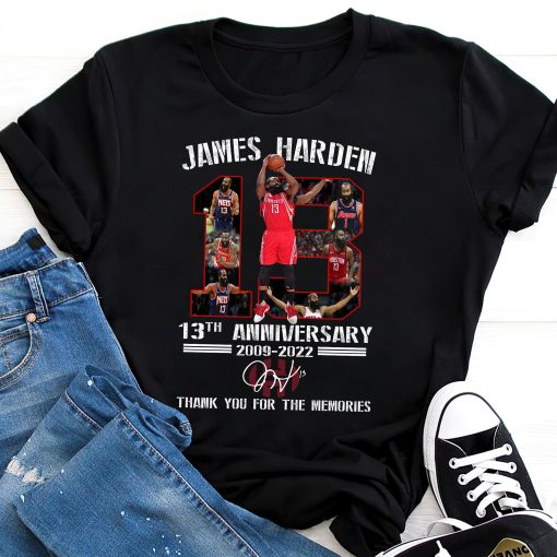 James Harden 13th Anniversary Thank You For The Memories Players Brooklyn Nets Unisex T-Shirt