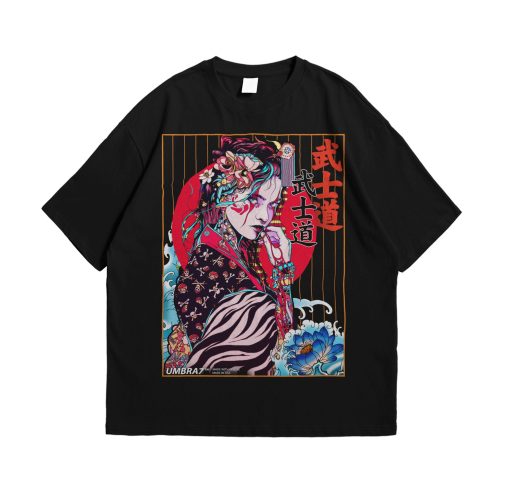 Japanese Geisha Urban Artwork Graphic Unisex T-Shirt