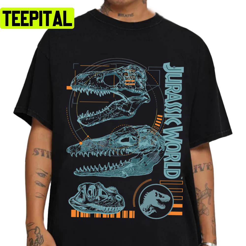 Jurassic World 2 Dinosaur Fossil Schematics Unisex T-Shirt