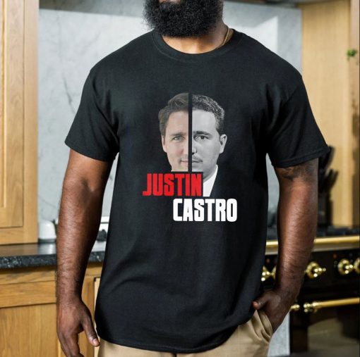 Justin Castro Two Faces Fidel Castro And Justin Trudeau Unisex T-Shirt