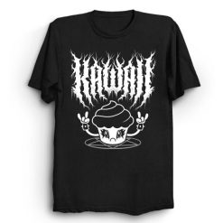 Kawaii Cupcake Black Metal Logo Creepy Cute Spooky Goth Funny Heavy Metal Unisex T-Shirt