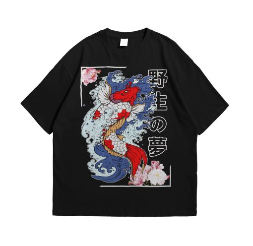 Koi Fish Urban Artwork Graphic Japanese Unisex T-Shirt