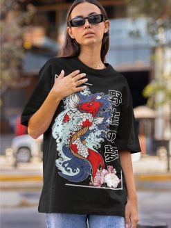 Koi Fish Urban Artwork Graphic Japanese Unisex T-Shirt