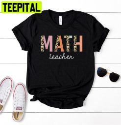 Leopard Math Teacher Unisex T-Shirt