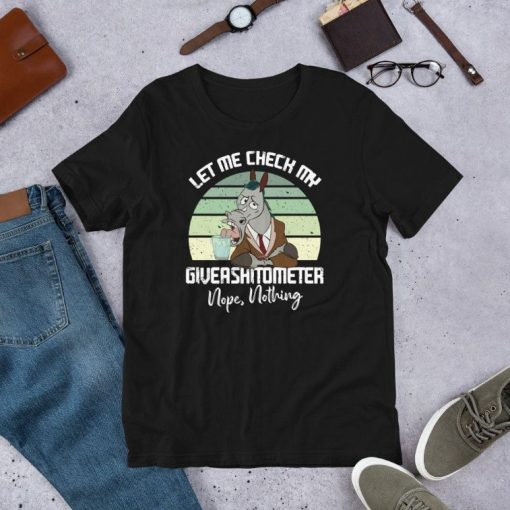 Let Me Check My Giveashitometer Nope Nothing – Funny Horse Short-Sleeve Unisex T-Shirt