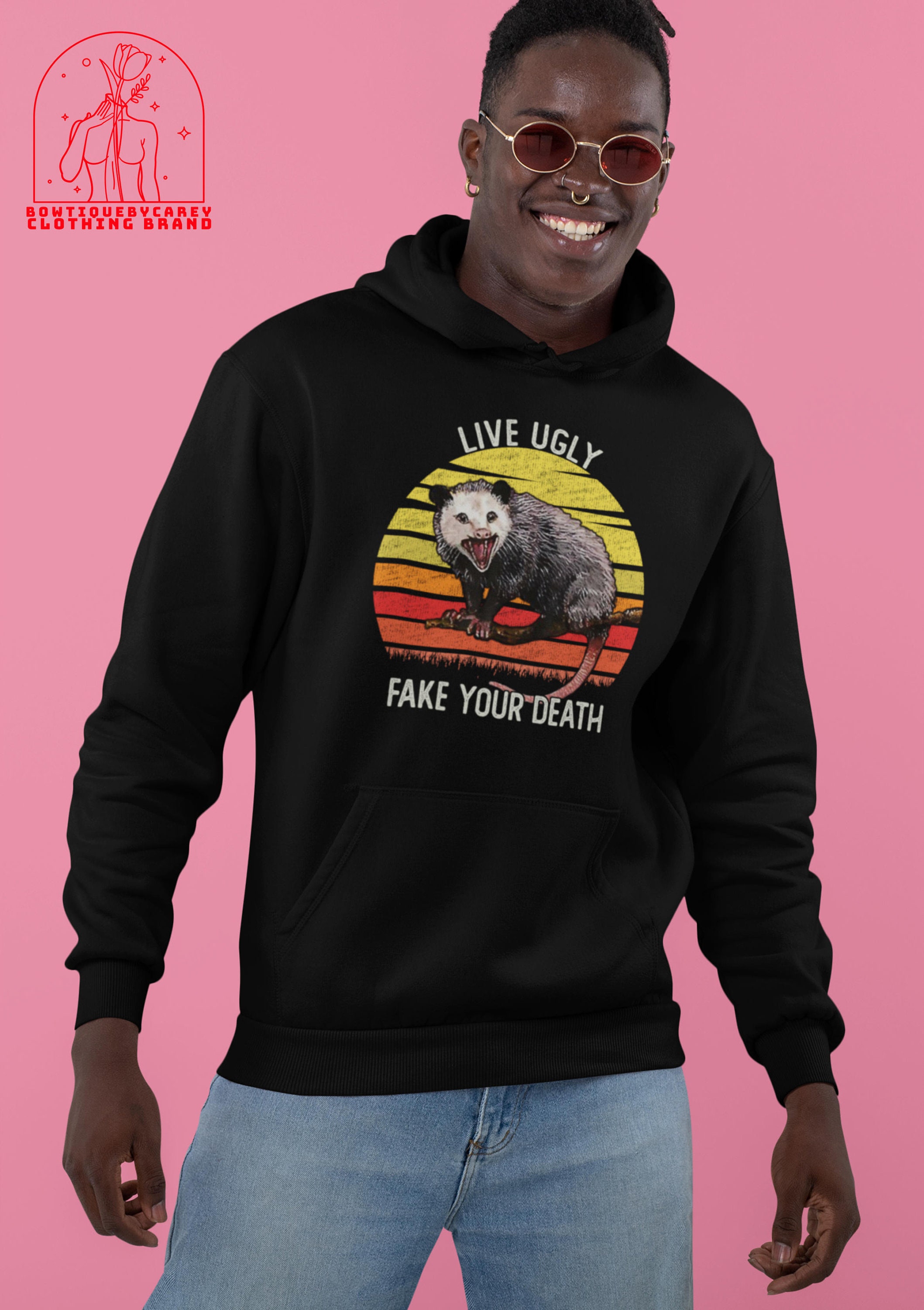 Live Ugly Fake Your Death Opossum Possum Animals Unisex T-Shirt