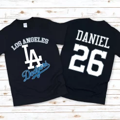 Los Angeles Dodgers Baseball Mlb 2022 Customized Text Number Unisex T-Shirt