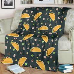 Love Food Taco Best Seller Fleece Blanket Throw Blanket Gift