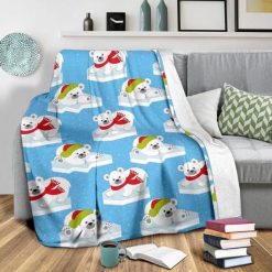 Lovely Polar Bear Best Seller Fleece Blanket Throw Blanket Gift