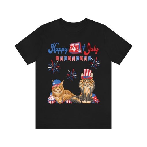 Maine Coon Independence Day Maine Coon Cat 4th Of July Unisex T-Shirt