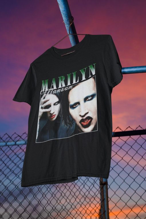 Marilyn Manson 90s Concert Retro Portrait Unisex T-Shirt