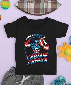 Marvel My Dad Is Legendary Like Captain America Iron Man Dad Avengers Shirt