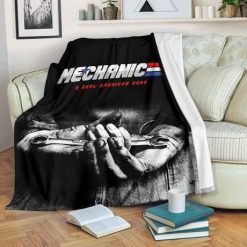 Mechanic Real American Hero Have Bigger Tools Bestseller Fleece Blanket Throw Blanket Gift