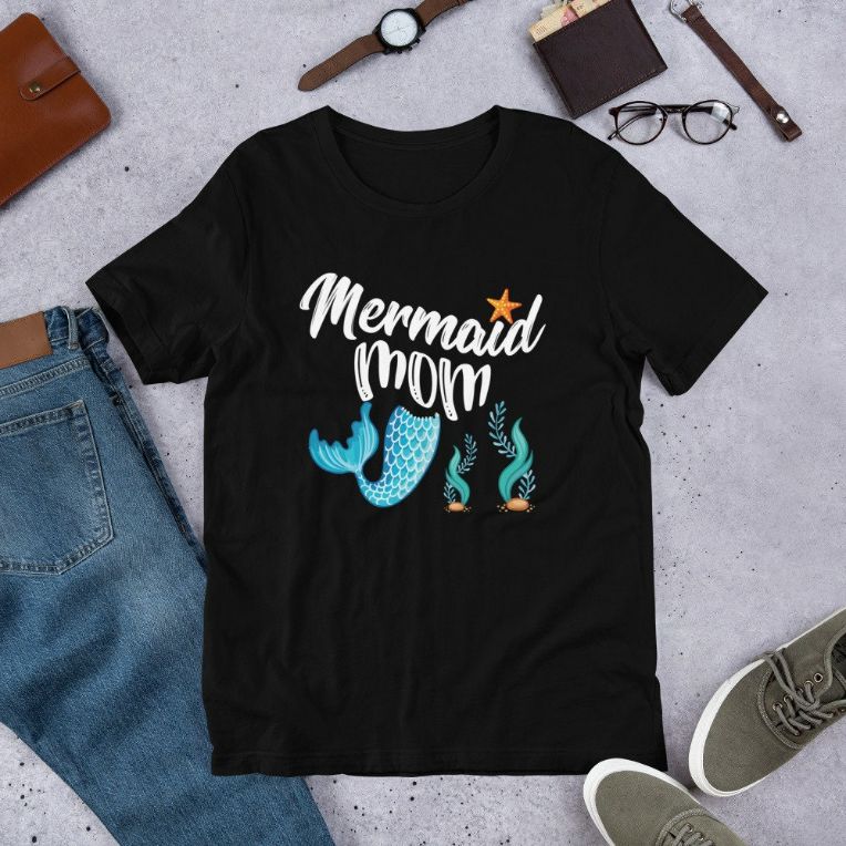 Mermaid Mom Birthday Girl Party Outfit Shirt
