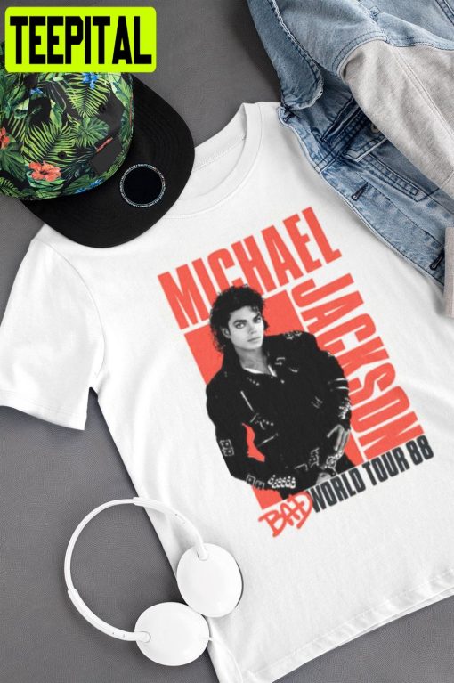 Michael Jackson Bad 1988 Tour Retro Vintage Unisex T-Shirt