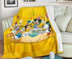 Mickey Donald Birthday Party Fleece Blanket Throw Blanket Gift