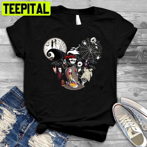 Mickey Ear Disney The Nightmare Before Christmas Halloween Unisex T-Shirt