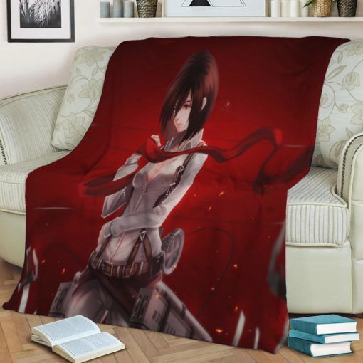 Mikasa Ackerman Shingeki No Anime Japan Best Seller Fleece Blanket