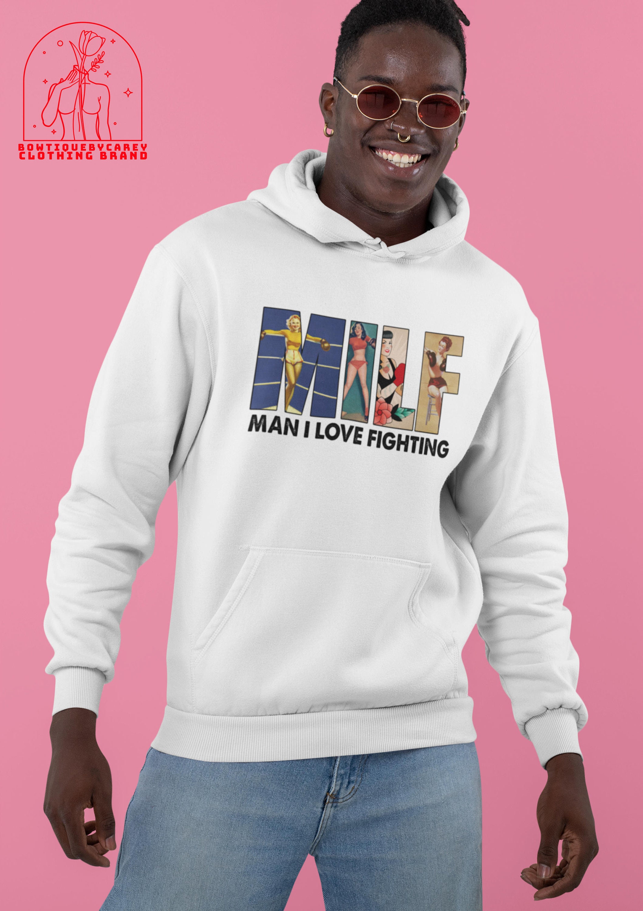 Milf Man I Love Fighting Boxing Milf Meme Adult Joke Naughty Quote Unisex T-Shirt