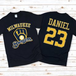 Milwaukee Brewers Baseball Mlb 2022 Customized Text Number Unisex T-Shirt