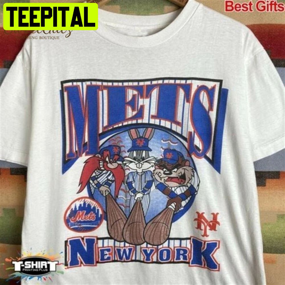 Gildan New York Mets Logo T-Shirt Gold L