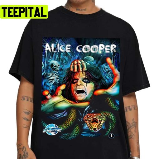 Music Rock Portrait Of Alice Cooper Unisex T-Shirt