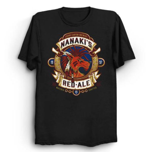 Nanaki’s Red Ale Final Fantasy Red Xiii Beer Label Unisex T-Shirt