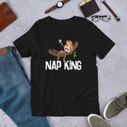 Nap King Sloth Lovers Funny Animal Lovers Short-Sleeve Unisex T-Shirt