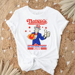 Nathans Famous Hot Dog Eating Contest Joey Chestnut 2022 Funny Hot Dog Unisex T-Shirt