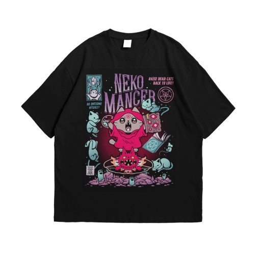 Neko Mancer Goth Gothic Kawaii Aesthetic Illustration Unisex T-Shirt