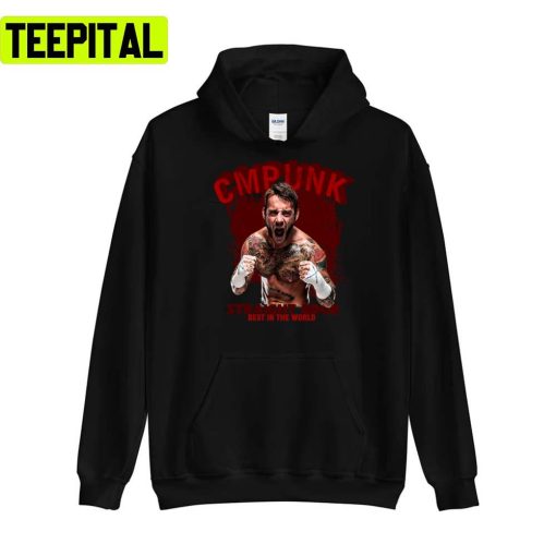 New Red Art Cm Punk Straight Edge Wwe Wrestling Unisex T-Shirt