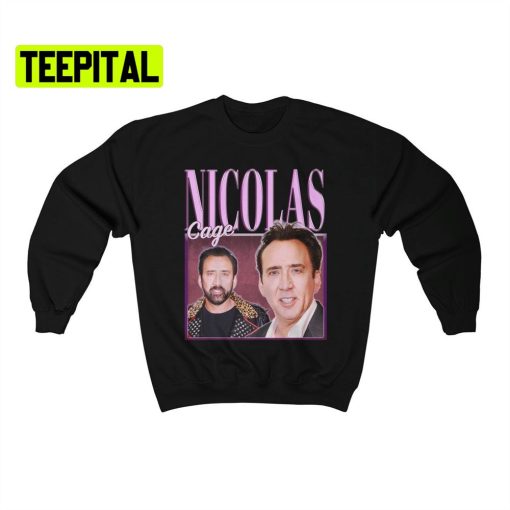 Nicolas Cage Retro Vintage Art Unisex Sweatshirt