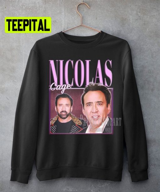 Nicolas Cage Retro Vintage Art Unisex Sweatshirt