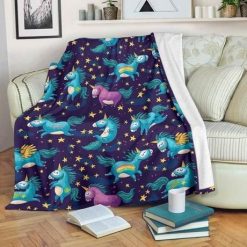 Night Star Unicorn Bestseller Fleece Blanket Throw Blanket Gift