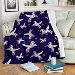 Night Winged Unicorn Bestseller Fleece Blanket Throw Blanket Gift