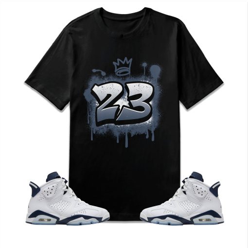 Number 23 Graffiti Match Jordan 6 Retro Midnight Navy Unisex T-Shirt