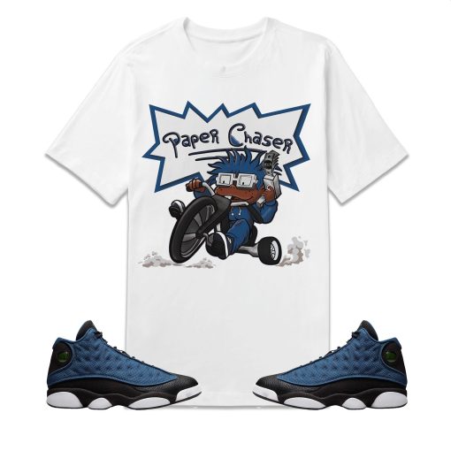 Paper Chaser Match Jordan 13 Retro Brave Blue Unisex T-Shirt