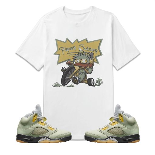 Paper Chaser Match Jordan 5 Retro Jade Horizon Unisex T-Shirt